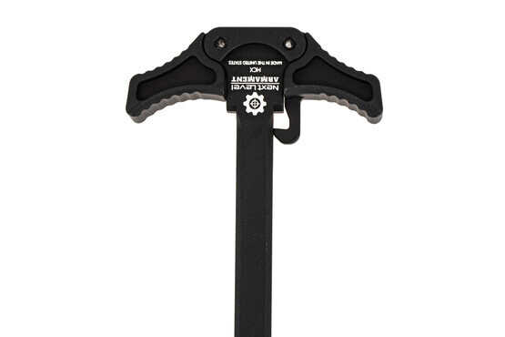 The next level armament MCX ambi charging handle is compatible with the steel lifter block